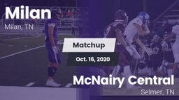 Matchup: Milan  vs. McNairy Central  2020