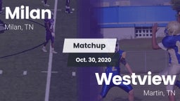 Matchup: Milan  vs. Westview  2020