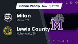 Recap: Milan  vs. Lewis County  2023