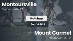 Matchup: Montoursville High vs. Mount Carmel  2016