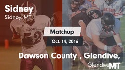 Matchup: Sidney  vs. Dawson County , Glendive, MT 2016