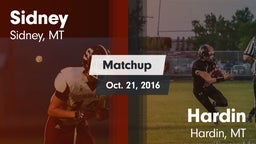 Matchup: Sidney  vs. Hardin  2016