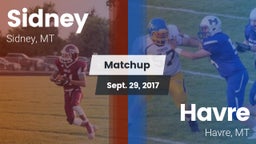 Matchup: Sidney  vs. Havre  2017