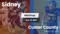 Matchup: Sidney  vs. Custer County  2017