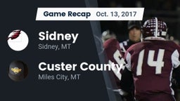 Recap: Sidney  vs. Custer County  2017