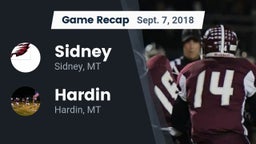 Recap: Sidney  vs. Hardin  2018