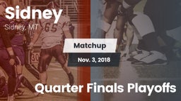 Matchup: Sidney  vs. Quarter Finals Playoffs 2018