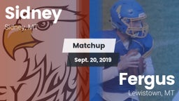 Matchup: Sidney  vs. Fergus  2019