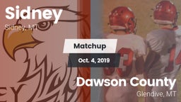 Matchup: Sidney  vs. Dawson County  2019