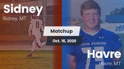 Matchup: Sidney  vs. Havre  2020