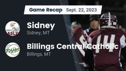 Recap: Sidney  vs. Billings Central Catholic  2023