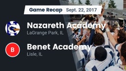 Recap: Nazareth Academy  vs. Benet Academy  2017