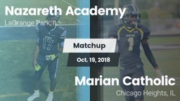 Matchup: Nazareth Academy vs. Marian Catholic  2018