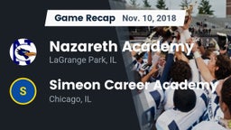 Recap: Nazareth Academy  vs. Simeon Career Academy  2018