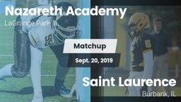 Matchup: Nazareth Academy vs. Saint Laurence  2019