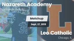 Matchup: Nazareth Academy vs. Leo Catholic  2019