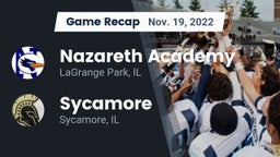 Recap: Nazareth Academy  vs. Sycamore  2022