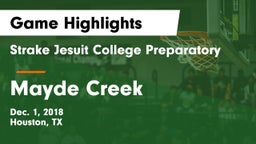 Strake Jesuit College Preparatory vs Mayde Creek  Game Highlights - Dec. 1, 2018