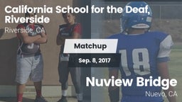 Matchup: California School vs. Nuview Bridge  2017