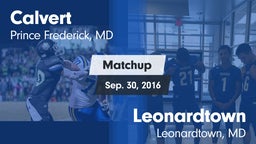 Matchup: Calvert  vs. Leonardtown  2016
