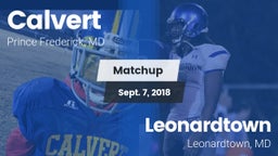 Matchup: Calvert  vs. Leonardtown  2018