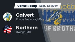 Recap: Calvert  vs. Northern  2019