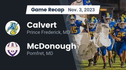 Recap: Calvert  vs. McDonough  2023