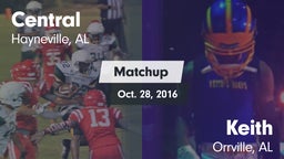 Matchup: Central  vs. Keith  2016