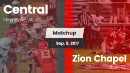 Matchup: Central  vs. Zion Chapel  2017