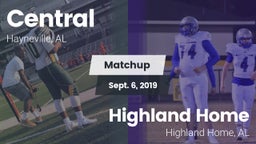 Matchup: Central  vs. Highland Home  2019