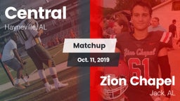 Matchup: Central  vs. Zion Chapel  2019