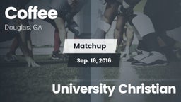 Matchup: Coffee  vs. University Christian  2016