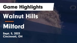 Walnut Hills  vs Milford  Game Highlights - Sept. 5, 2023
