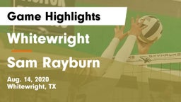 Whitewright  vs Sam Rayburn Game Highlights - Aug. 14, 2020