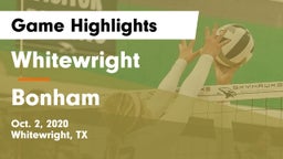 Whitewright  vs Bonham  Game Highlights - Oct. 2, 2020