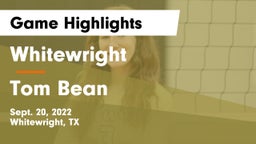 Whitewright  vs Tom Bean  Game Highlights - Sept. 20, 2022