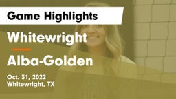 Whitewright  vs Alba-Golden  Game Highlights - Oct. 31, 2022
