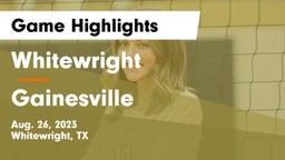 Whitewright  vs Gainesville  Game Highlights - Aug. 26, 2023