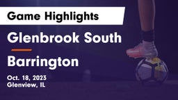 Glenbrook South  vs Barrington  Game Highlights - Oct. 18, 2023