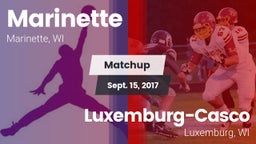 Matchup: Marinette High vs. Luxemburg-Casco  2017