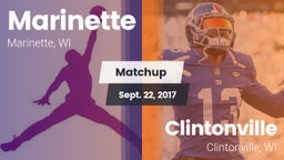 Matchup: Marinette High vs. Clintonville  2017