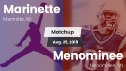 Matchup: Marinette High vs. Menominee  2018