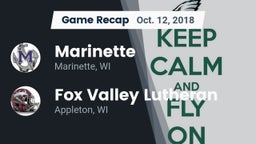 Recap: Marinette  vs. Fox Valley Lutheran  2018