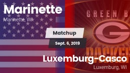 Matchup: Marinette High vs. Luxemburg-Casco  2019