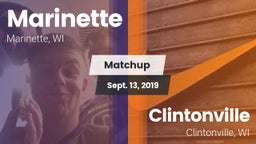 Matchup: Marinette High vs. Clintonville  2019