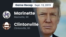 Recap: Marinette  vs. Clintonville  2019