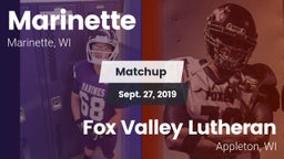 Matchup: Marinette High vs. Fox Valley Lutheran  2019