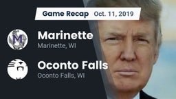 Recap: Marinette  vs. Oconto Falls  2019
