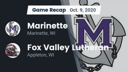 Recap: Marinette  vs. Fox Valley Lutheran  2020
