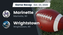 Recap: Marinette  vs. Wrightstown  2020